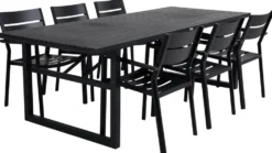 Vevi Matbord – Svart, 230×95 cm
