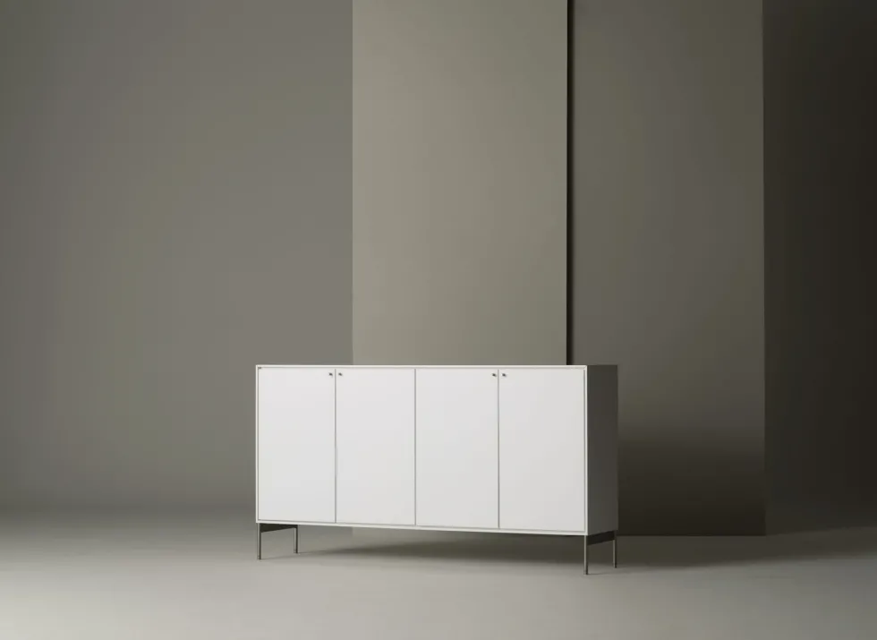 VOLT Sideboard Vitlack/Rostfritt