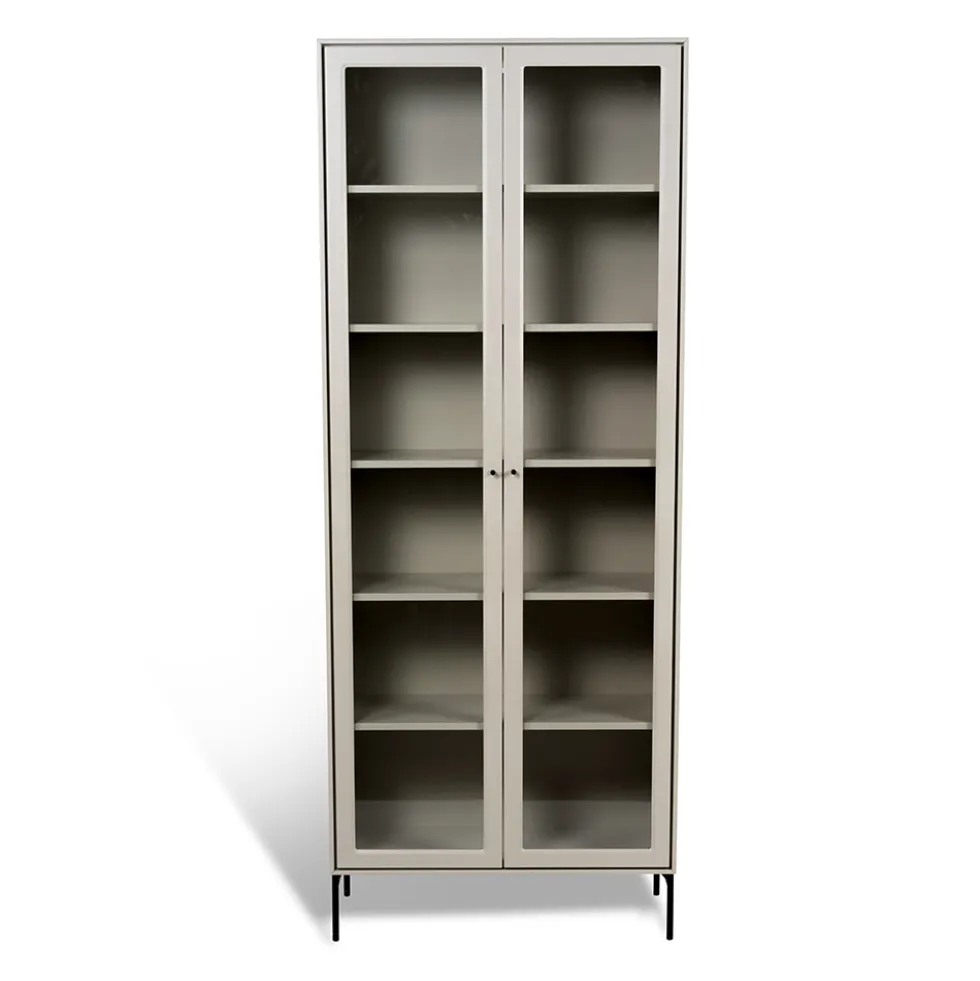 Volt vitrinskåp högt beige