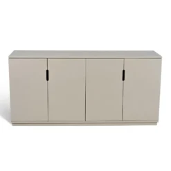 Volt vitrinskåp lågt beige