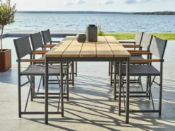 Zand Antracit/Teak matstol