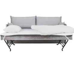ZARA 3-sits bäddsoffa i Madeira Light Grey – med förvaring och hög komfort